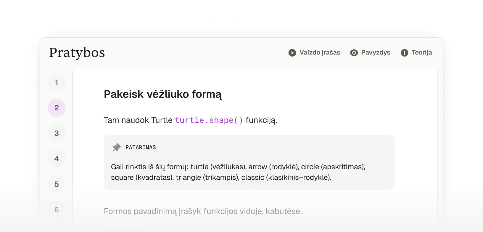Vedliai interaktyvios pratybos mokiniams